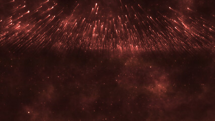 Cinematic Dark Red Particle Falling Over Smoky Texture