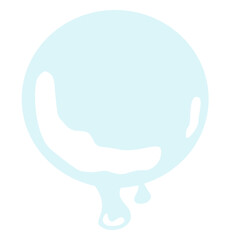 Water bubble blue drop vector free