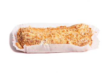 Delicious eclairs isolated on white