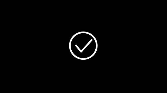 A simple gray checkmark icon inside a partial circle on a white background