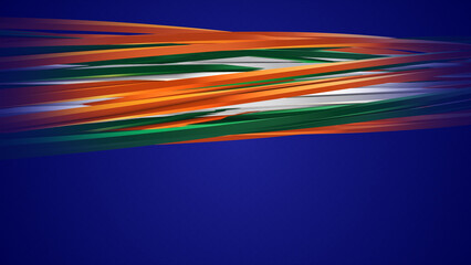 Indian Tricolor Streaks for Patriotic Republic Day