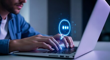 Closeup of a doctor typing on a laptop computer keyboard in the office, illustrating business, technology, and online communication