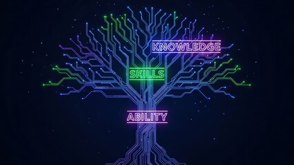 Visual tools displaying talent routes using colorcoded network nodes and strategic analytics insights