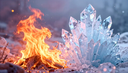 Fire and Ice Split Concept of Balance and Opposition