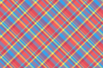 Neutral fabric background pattern, faded plaid tartan check. Diamond texture vector seamless textile in pastel and red colors.