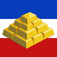 gold bars pyramid