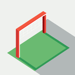 football field with a goal