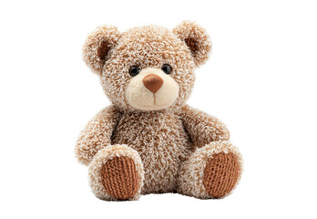 Obraz premium Fluffy teddy bear toy isolated on a transparent background 1