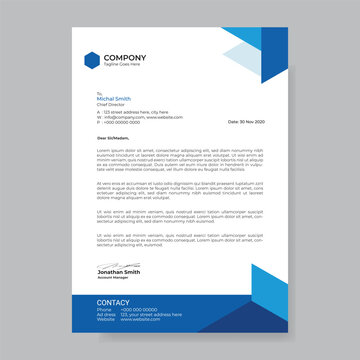 Modern creative abstract corporate business letterhead design template