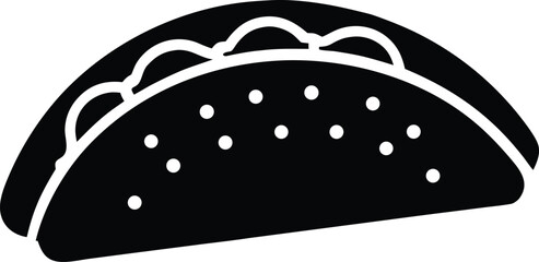 Taco silhouette vector illustration