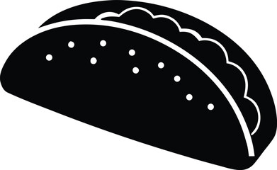 Taco vector icon, simple fast food symbol.