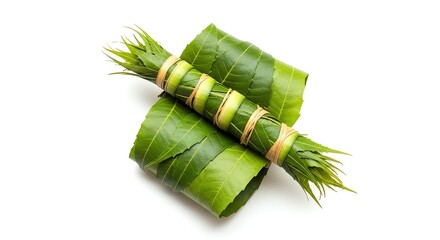 Rolled betel leaves tied with string