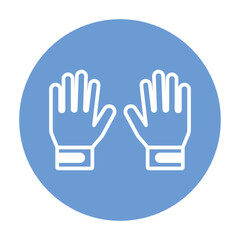 Sport Gloves Vector icon which can easily modify or edit