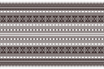 Monochrome Southwest Geometric Abstract Ethnic Pattern