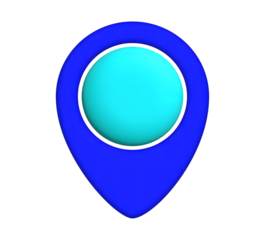3D Map Location Pin Icon on Transparent Background, Ideal for Travel, Navigation or Location-Based Services. Perfect for App Design and Digital Interfaces.
