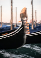 gondola in venice with intentional camera movement for artistic mood © Agata Kadar
