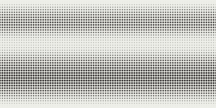 Abstract background with halftone pattern. Black bold dots transition to small nested vertically. Retro comic background for banners, posters and wallpapers. Vector illustration