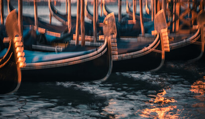 gondola in venice with intentional camera movement for artistic mood © Agata Kadar