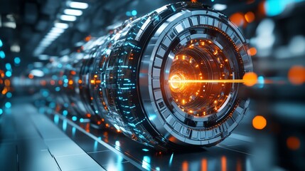 Innovative Illustration of an Intricate Fusion Reactor Exploring Advanced Nuclear Energy Solutions