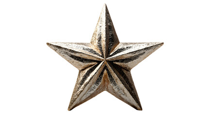 Metallic christmas star ornament holiday decoration