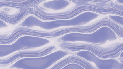 Abstract Wavy Purple Liquid Surface with Glowing Reflections. Smooth, Iridescent Texture Background for Beauty, Wellness, and Modern Design.
