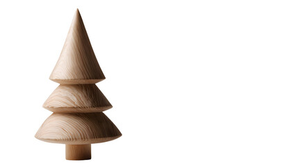 Wooden christmas tree minimal holiday decoration