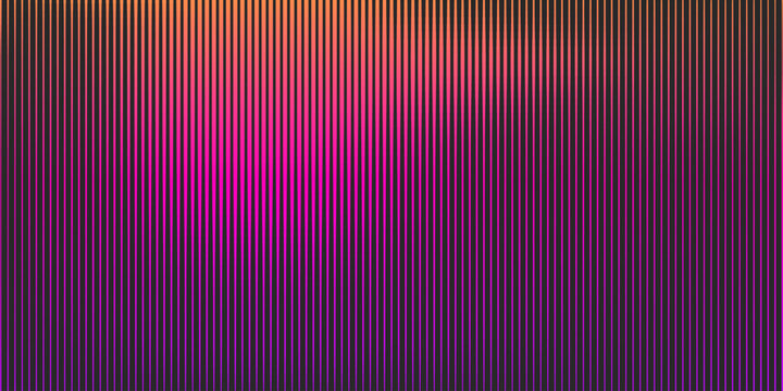 Vibrant neon halftone gradation field. Rainbow diagonal stripe gradient backdrop with saturated parallel bands and soft luminous chromatic flow.