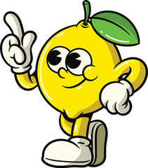 Cartoon Lemon Character Illustration