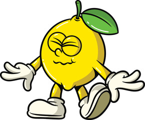 Cartoon Lemon Character Illustration