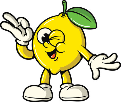 Cartoon Lemon Character Illustration