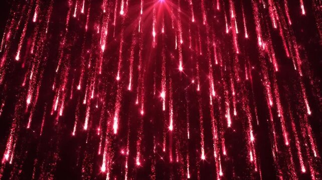 ルビーレッドの滝流れる華やぐ光背景