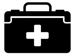 first aid kit black silhouette vector,first aid kit icon