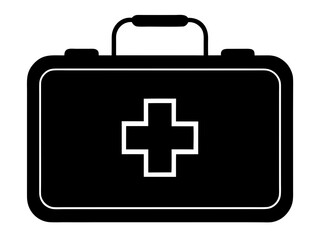 first aid kit black silhouette vector,first aid kit icon