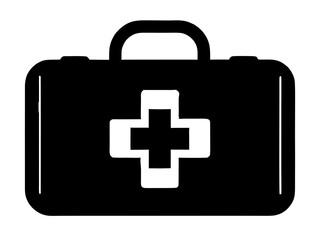 first aid kit black silhouette vector,first aid kit icon