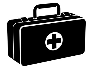 first aid kit black silhouette vector,first aid kit icon