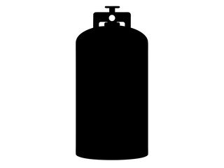 gas cylinder black silhouette vector,gas cylinder icon