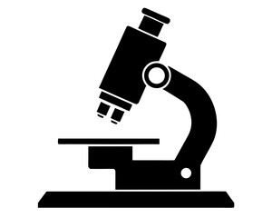 microscope simple black silhouette vector,microscope icon