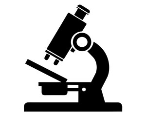 microscope simple black silhouette vector,microscope icon