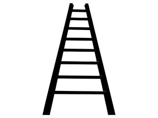 ladder simple black silhouette vector,wooden ladder icon © DesignbySufiya
