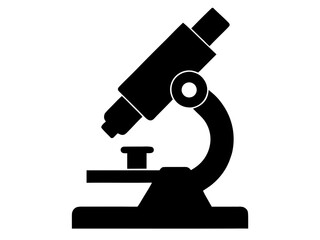 microscope simple black silhouette vector,microscope icon