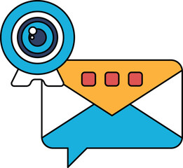 A camera is on top of a piece of paper with a message written in a box