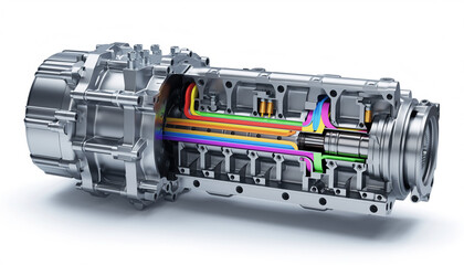 Cutaway View of Mechanical Transmission System