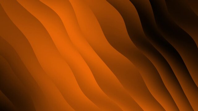 Abstract wavy orange background with smooth gradient curves