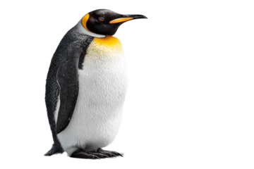 Penguin on ice isolated on transparent background