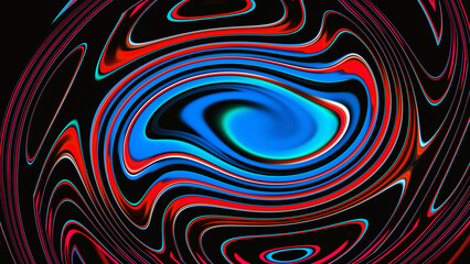 Bright neon green purple pink black color spiral background. Abstract pattern. Glitch Art trippy digital screen. Tech banner. Template. Luxury texture. Spiral. Virtual Reality. New technology. Circle.