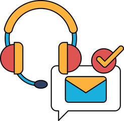 A black and white image of a headset