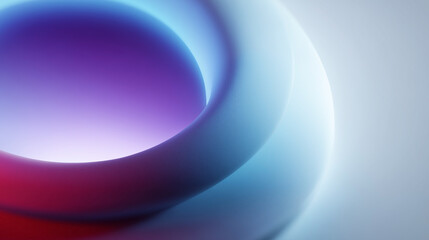 A blue and purple circle with a white background