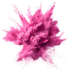 Vibrant Pink Powder Explosion Bursting in Aga