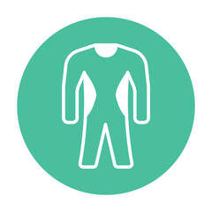 Dive Suit Vector icon which can easily modify or edit