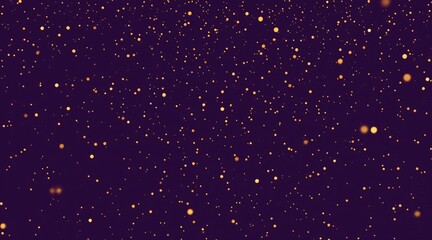 Abstract glittering golden particles flowing on a deep indigo background for elegant holiday celebration concept and magical festive atmosphere